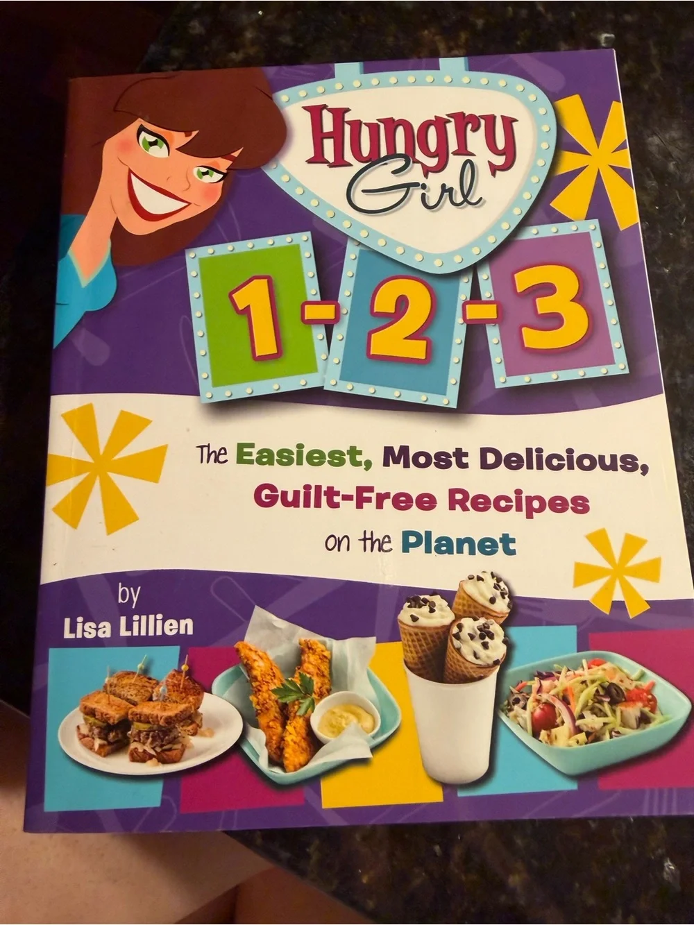 Hungry Girl 1-2-3 Cookbook by - Purple Cover